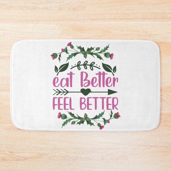 Item preview, Eat Better Feel Better Floral Watercolor designed and sold by bumperapparels.