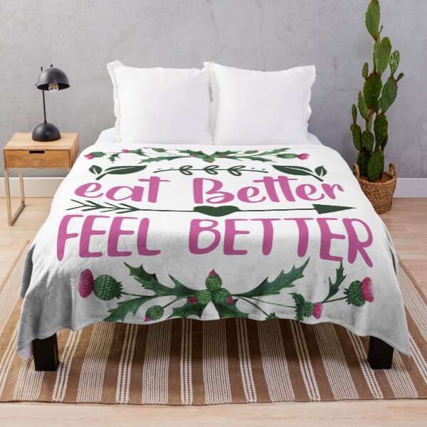 Item preview, Eat Better Feel Better Floral Watercolor designed and sold by bumperapparels.