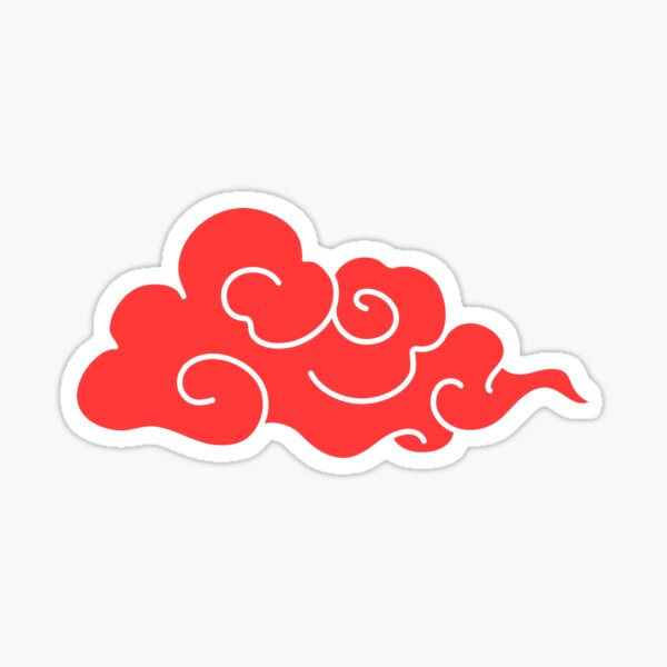 Crimson red cloud Sticker