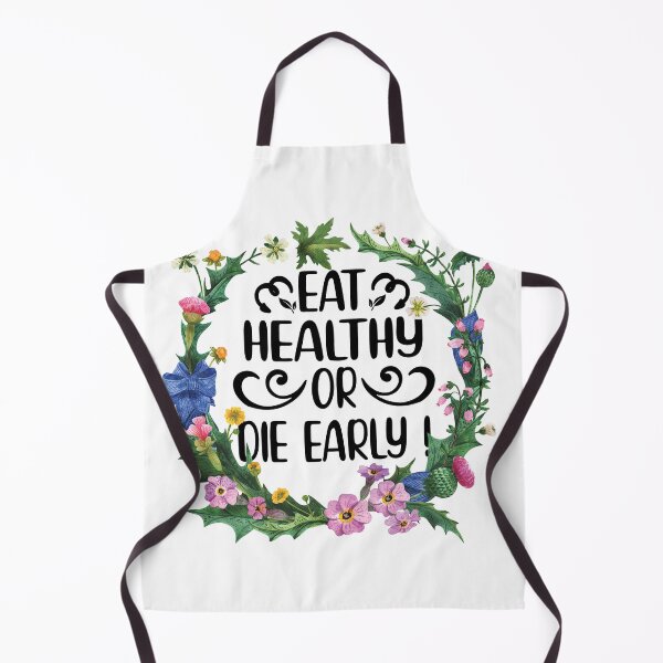 Item preview, Eat Healthy or Die Early Floral Watercolor designed and sold by bumperapparels.