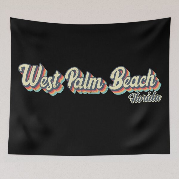 Item preview, West Palm Beach city Florida Retro Vintage 70s rainbow designed and sold by Teelogic.
