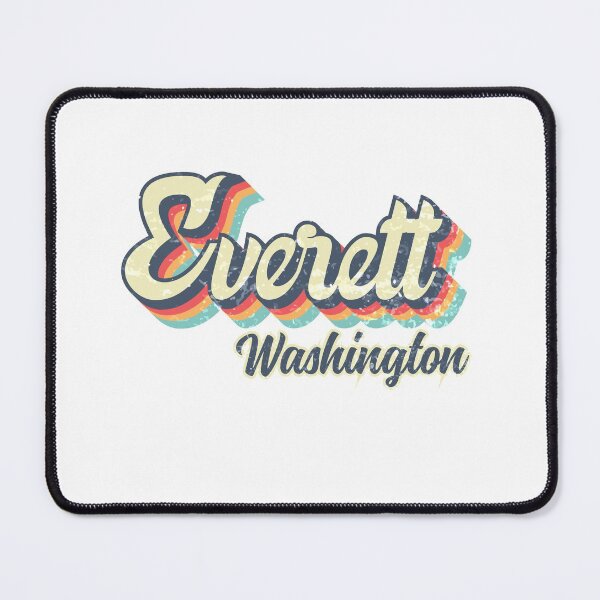 Item preview, Everett city Washington Retro Vintage 70s rainbow designed and sold by Teelogic.