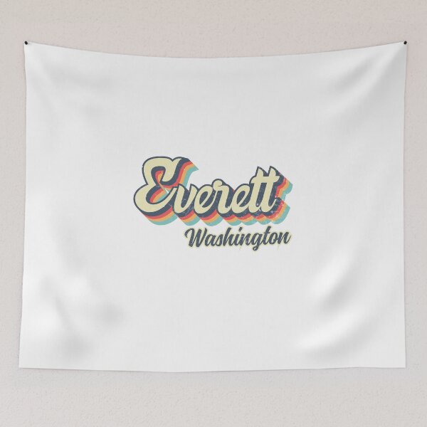 Item preview, Everett city Washington Retro Vintage 70s rainbow designed and sold by Teelogic.