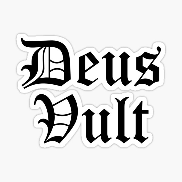 Item preview, Deus Vult (Latin: God Wills It)  designed and sold by TheCatholicLady.