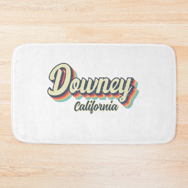 Item preview, Downey city California Retro Vintage 70s rainbow designed and sold by Teelogic.