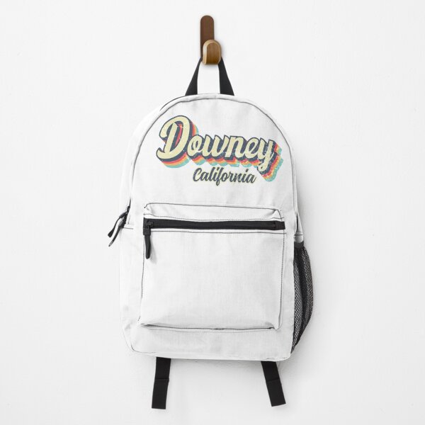 Item preview, Downey city California Retro Vintage 70s rainbow designed and sold by Teelogic.