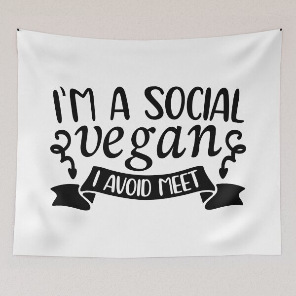Item preview, I am a social vegan I avoid Meet designed and sold by bumperapparels.