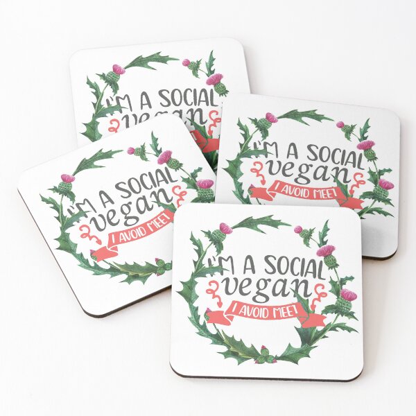 Item preview, I am a social vegan I avoid Meet Floral Watercolor designed and sold by bumperapparels.