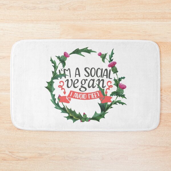 Item preview, I am a social vegan I avoid Meet Floral Watercolor designed and sold by bumperapparels.