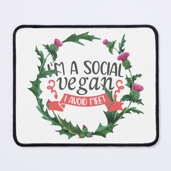 Item preview, I am a social vegan I avoid Meet Floral Watercolor designed and sold by bumperapparels.