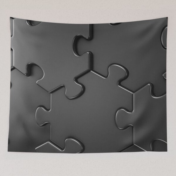 Item preview, Black 3D jigsaw Puzzle designed and sold by Abstractdiva.