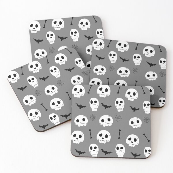 Item preview, Skull and bats Halloween pattern designed and sold by LucyWDesign123.