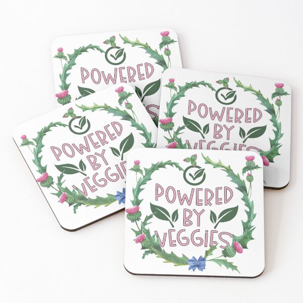 Item preview, Powered by Veggies Floral Watercolor designed and sold by bumperapparels.