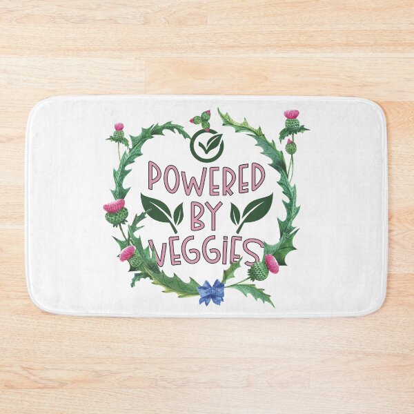 Item preview, Powered by Veggies Floral Watercolor designed and sold by bumperapparels.