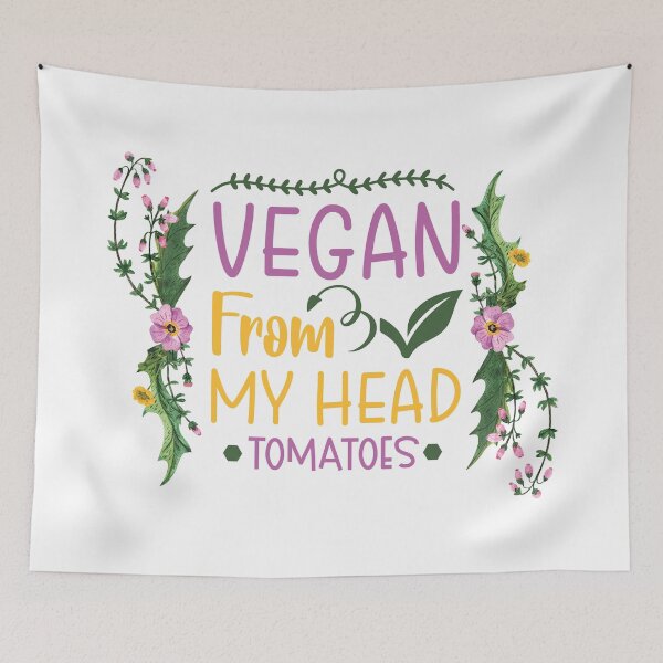 Item preview, Vegan From My Head Tomatoes Floral Watercolor designed and sold by bumperapparels.