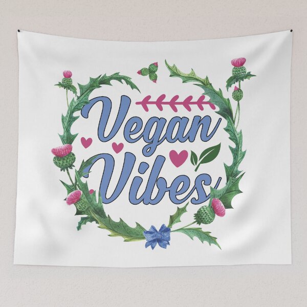 Item preview, Vegan Vibes Floral Watercolor designed and sold by bumperapparels.