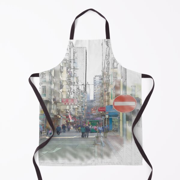 Item preview, Sketch of a street in Hong Kong designed and sold by frankuffmann.