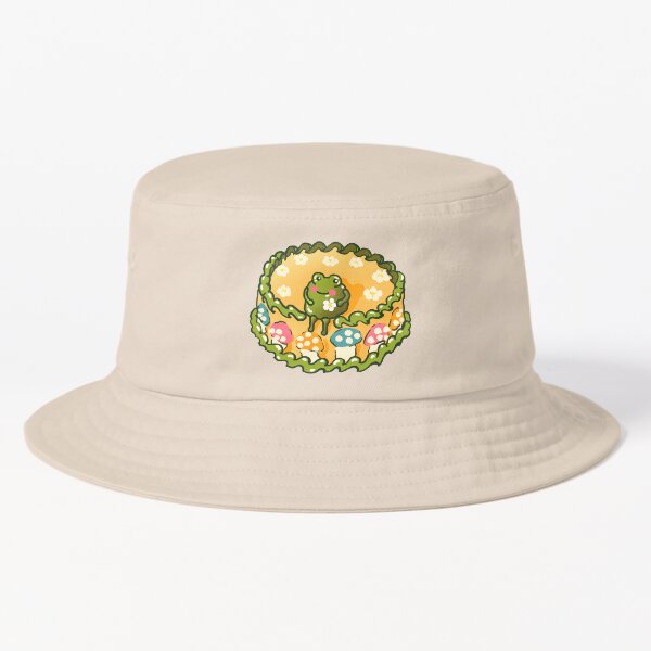 Vista previa del artículo con la obra «Goblincore Aesthetic Cottagecore Stupid Cute Frog Pastel de cumpleaños - Fiesta de cumpleaños feliz - Micología Hongos Hongos Hongos», diseñado y vendido por Nossikko.