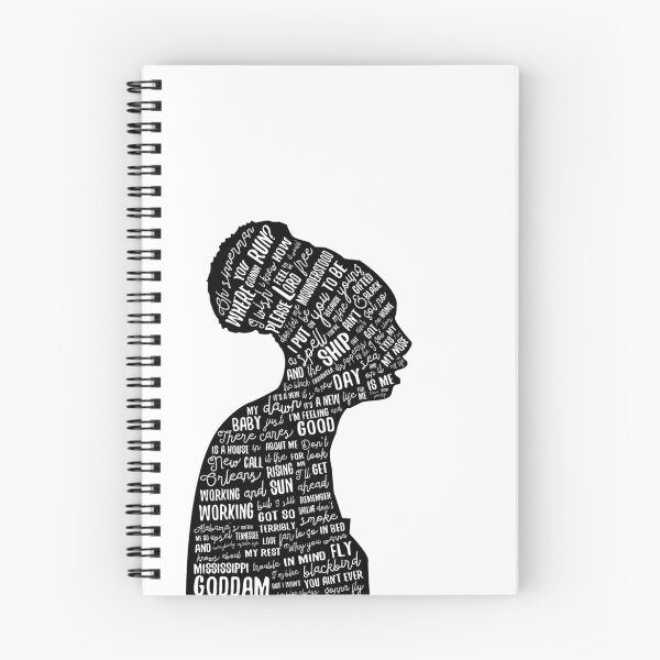 Item preview, Nina Simone Lyrics Silhouette with white background designed and sold by aliciamacias.
