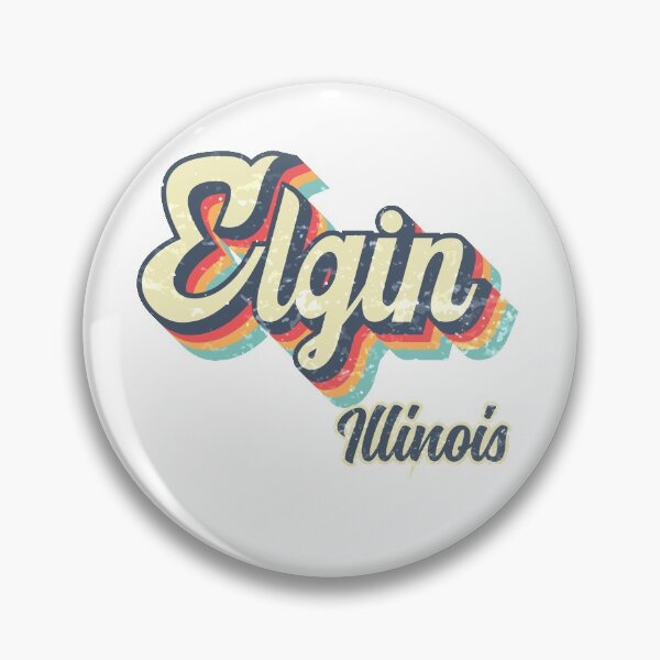 Artikelvorschau, Elgin City Illinois Retro Vintage 70er Jahre Regenbogen entworfen und verkauft von Teelogic.