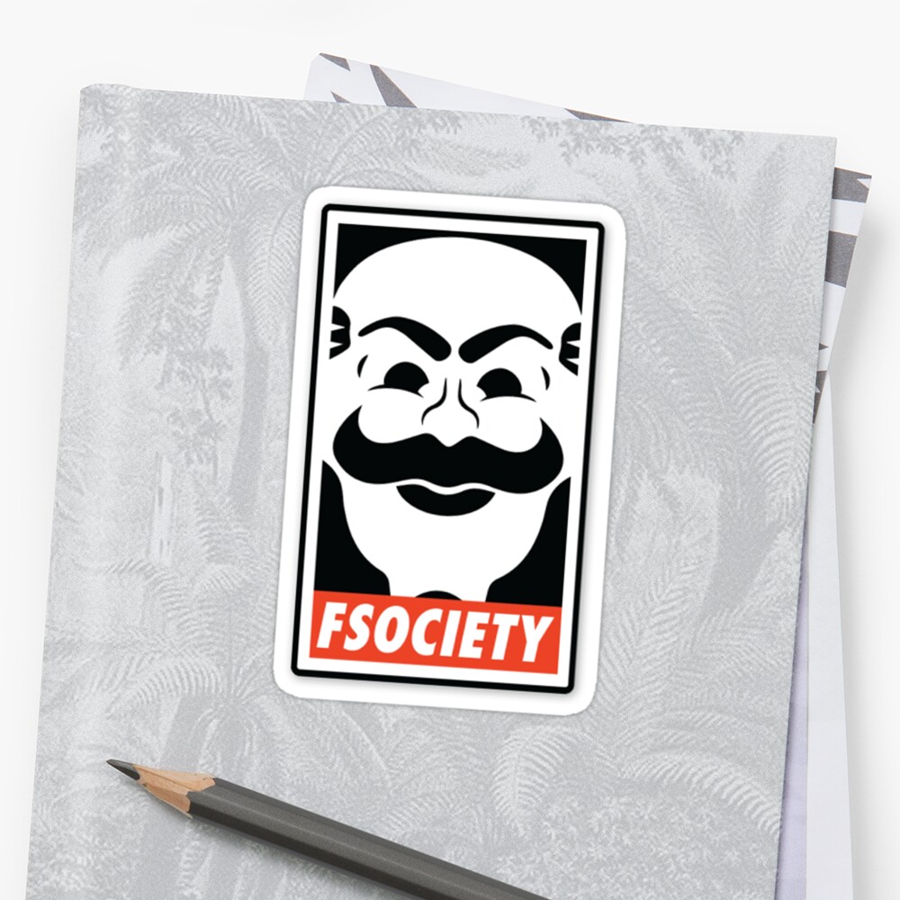  FSociety  Sticker  by TheCommoner Redbubble
