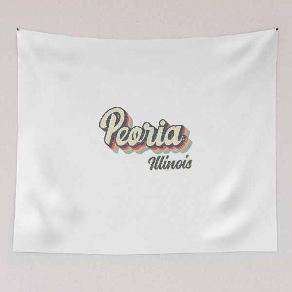 Item preview, Peoria City Illinois Retro Vintage 70s rainbow designed and sold by Teelogic.