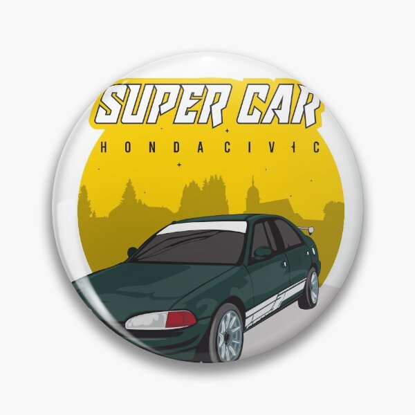 Item preview, Super Car Civic - Summer Vibes Style Cartoon designed and sold by Random Fandom.