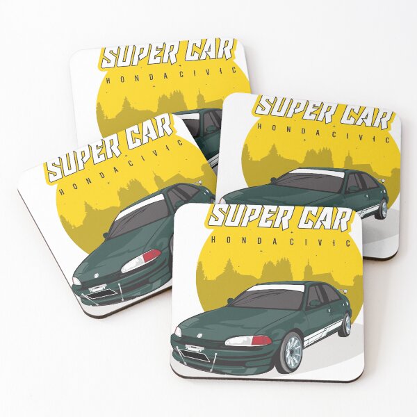 Item preview, Super Car Civic - Summer Vibes Style Cartoon designed and sold by Random  Fandom.