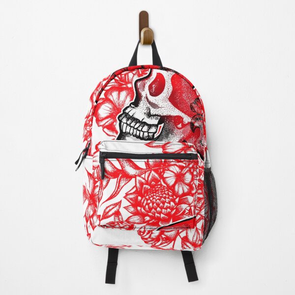 Item preview, White skull and flowers designed and sold by fakeface.