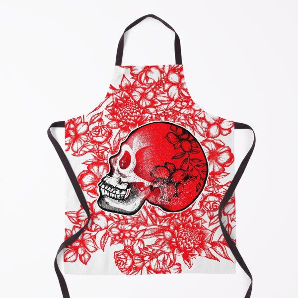 Item preview, White skull and flowers designed and sold by fakeface.