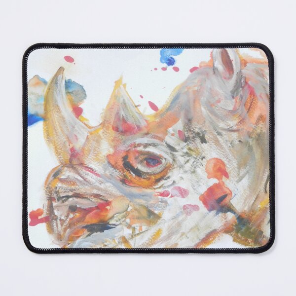 Item preview, Colourful Rhino designed and sold by carolineskinnerart.
