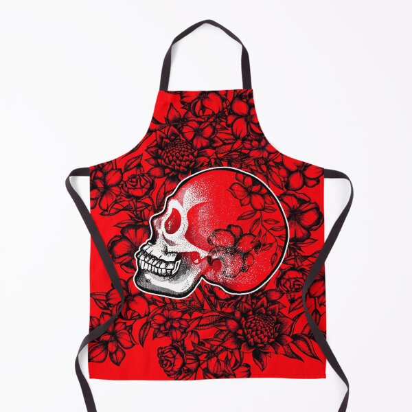 Item preview, Red skull and flowers designed and sold by fakeface.