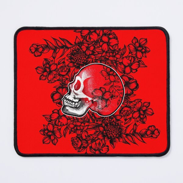 Item preview, Red skull and flowers designed and sold by fakeface.