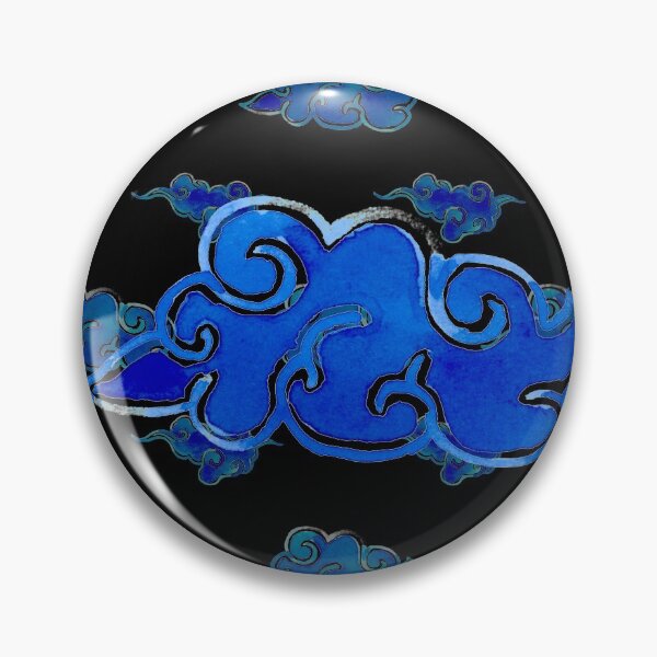 Item preview, oriental clouds pattern, black background designed and sold by AnnaBaldon.