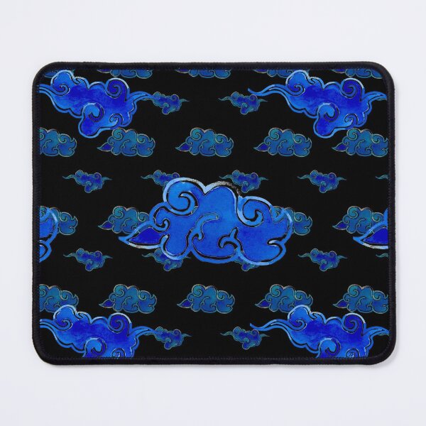 Item preview, oriental clouds pattern, black background designed and sold by AnnaBaldon.