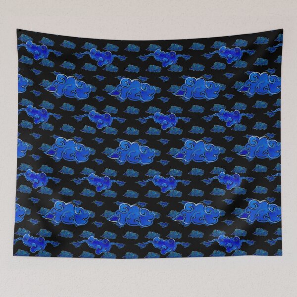 Item preview, oriental clouds pattern, black background designed and sold by AnnaBaldon.