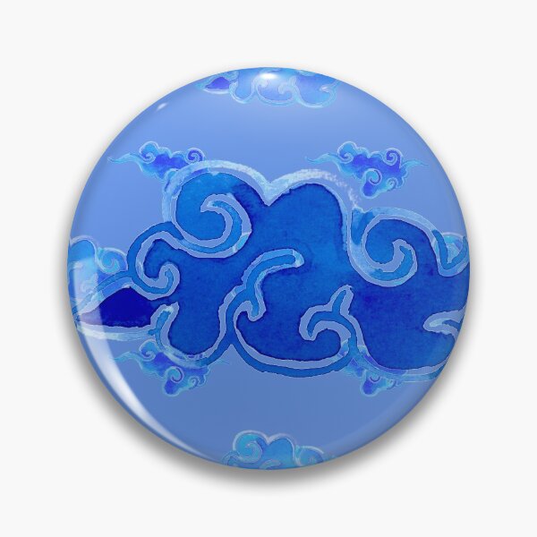 Item preview, oriental clouds pattern, light blue background designed and sold by AnnaBaldon.