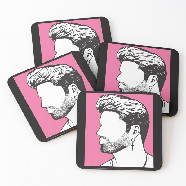 Item preview, Pink background George michael image black gift designed and sold by shirtquarter.