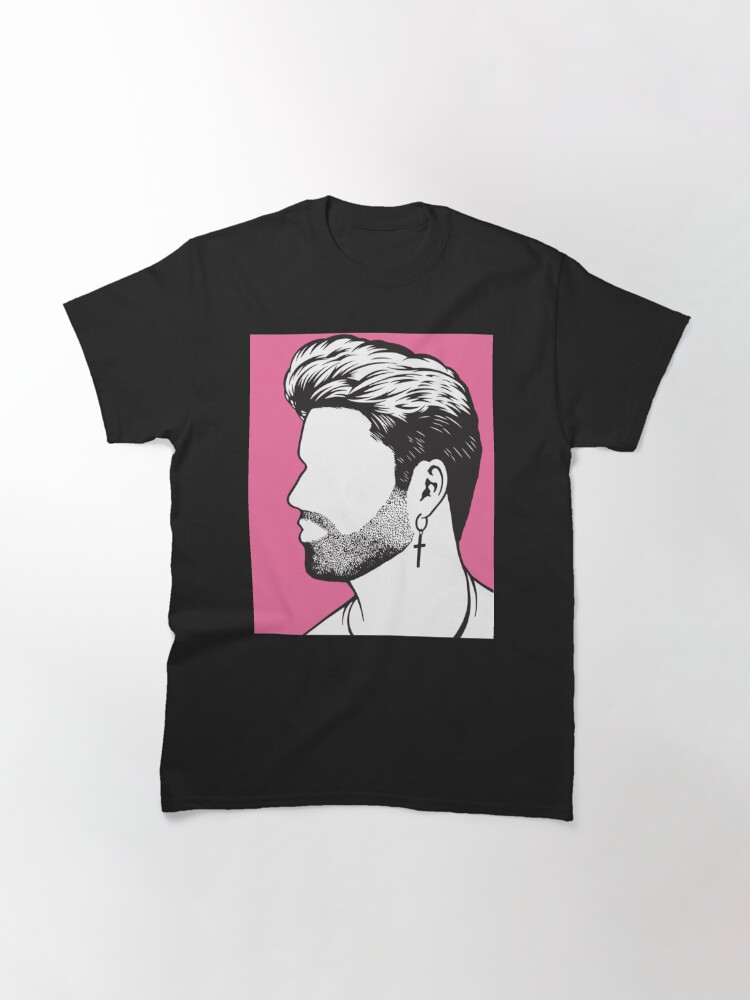 Pink background George michael image black gift