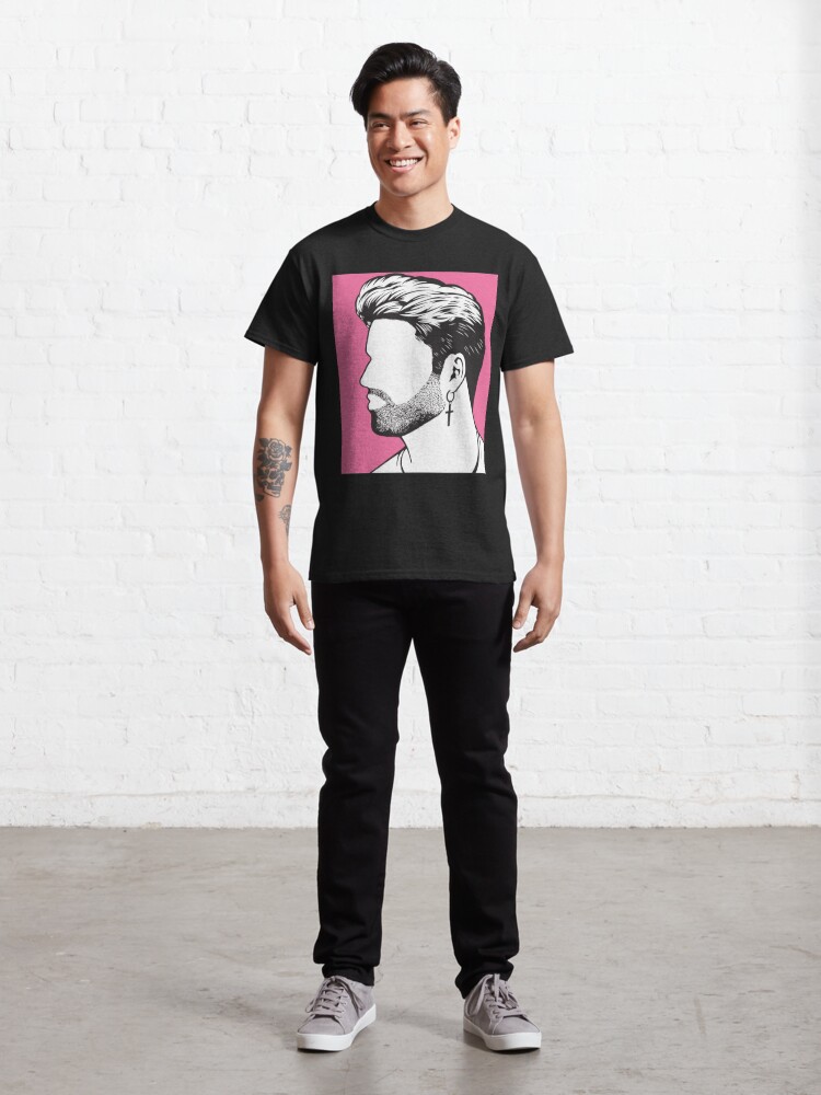 Pink background George michael image black gift