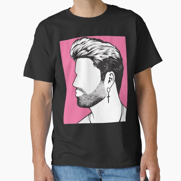 Item preview, Pink background George michael image black gift designed and sold by shirtquarter.