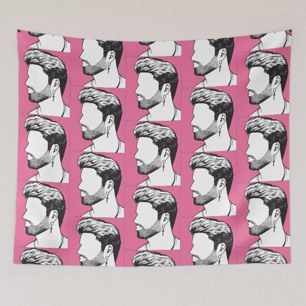 Item preview, Pink background George michael image black gift designed and sold by shirtquarter.