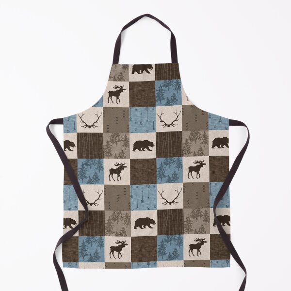 Item preview, Woodland Patchwork- Blue, Brown And beige  designed and sold by SugarPineDesign.