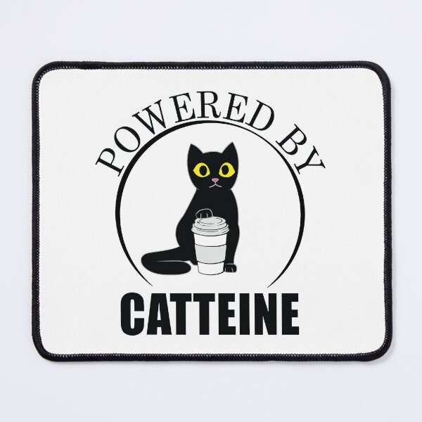 Item preview, Powered by Caffeine - Catteine designed and sold by TheInkElephant.