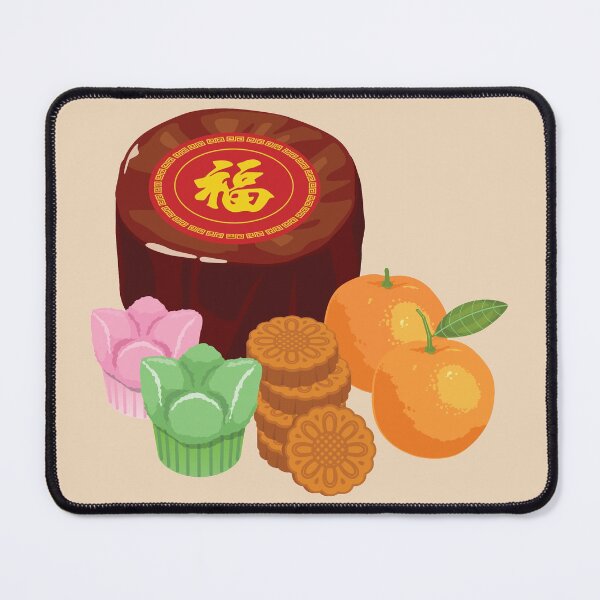 Item preview, Chinese New Year Food - Sweet Rice Cake, Mandarin Oranges, Mung Bean Cake and Steamed Cupcakes designed and sold by Alicia Chee.