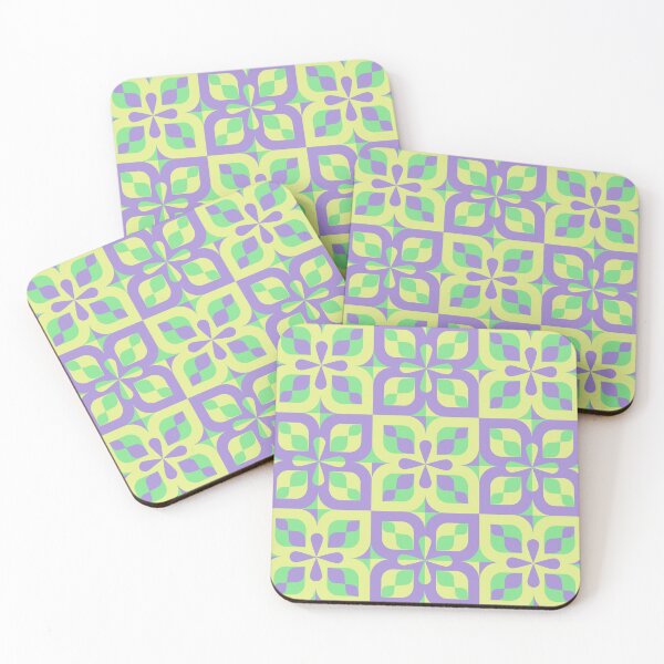 Item preview, abstract pattern of geometric leaves designed and sold by Artyerke.
