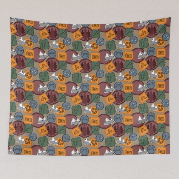 Item preview, Camping Patches designed and sold by FernAndFauna.