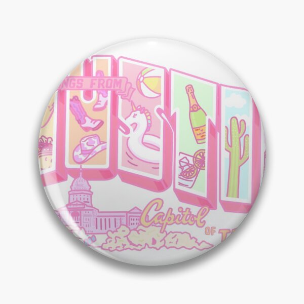 Item preview, Greetings From Austin in Pink | The State Collection | Tesni Alys Designs designed and sold by Tesni Alys.