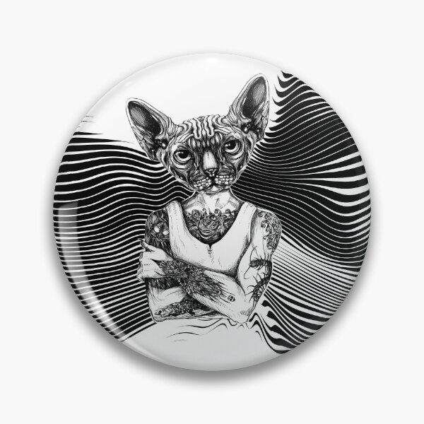 Item preview, Tattoed Sphynx BW designed and sold by fakeface.