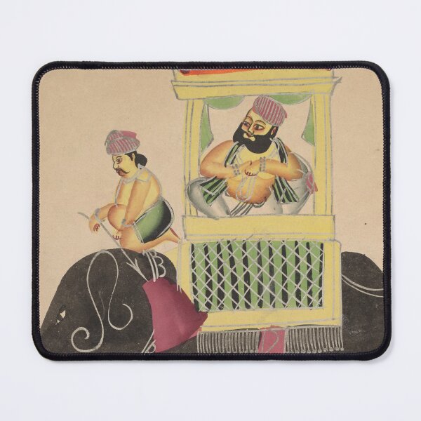 Item preview, Mahant of Tarakeshwar Rides on an Elephant designed and sold by HinduArtGallery.